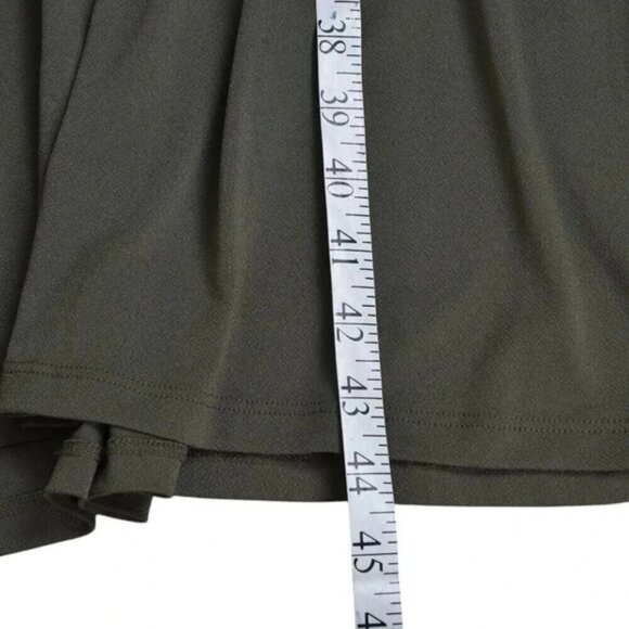 H&M Jersey Wrap Dress Khaki Green Midi Size Small - Picture 10 of 11